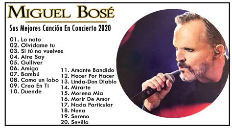 Top 20 Mejores canciones de Miguel Bosé   Miguel Bosé Sus Mejores ...