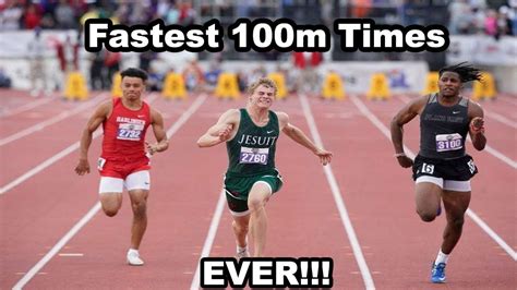 Top 5 Fastest High School 100 meters times ever   YouTube