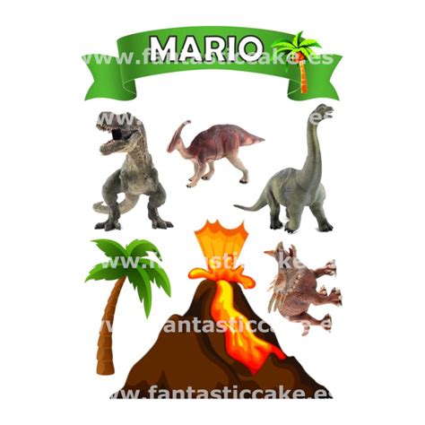 Topper Dinosaurios Personalizado con nombre   Envío 24h ...