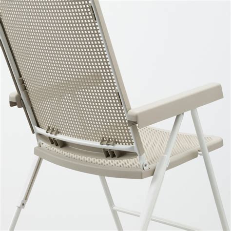 TORPARÖ Silla reclinable para terraza, blanco/beige   IKEA Chile