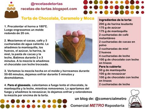 Torta de Chocolate Caramelo y Moca   Receta