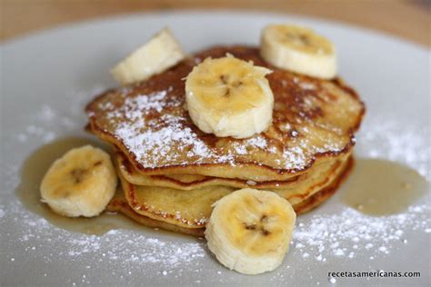 Tortitas de Plátano  Banana Pancakes    Recetas Americanas