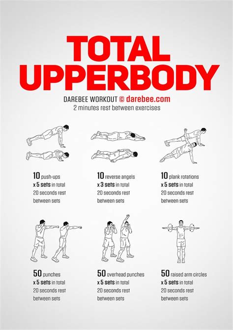 Total Bodyweight Upperbody Workout by DAREBEE #darebee # ...