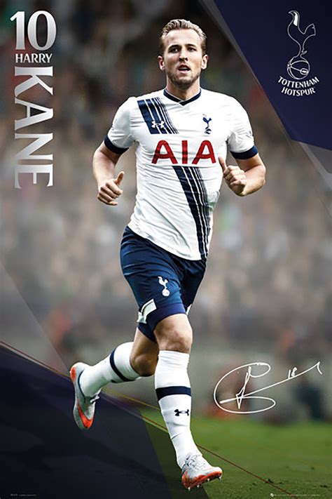 Tottenham Hotspurs Kane Official Soccer Player Poster 2015 ...