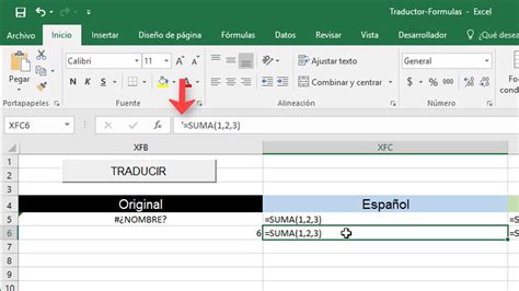 Traducir fórmulas de Excel de inglés a español   YouTube