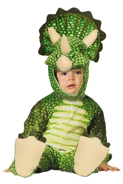 Traje de dinosaurio triceratops verde para bebés | Disfraz ...