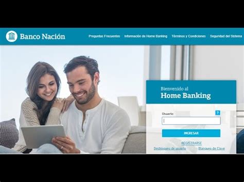 Transferencia en Home Banking Banco Nación   YouTube