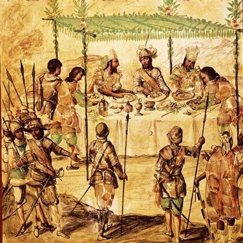 Tras desembarcar en Veracruz, Hernán Cortés comió con los embajadores ...