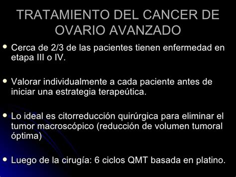 Tratamiento del cancer de ovario