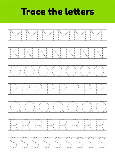 Trazar letras de línea para niños de preescolar y jardín ...