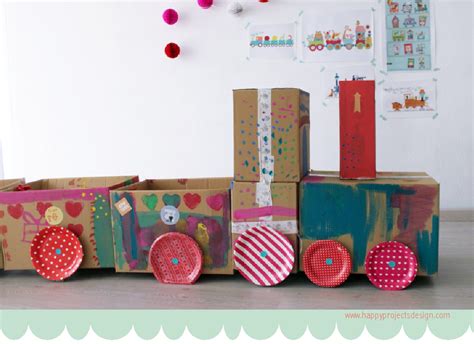 Tren Navideño con cajas de cartón   Handbox Craft Lovers | Comunidad ...