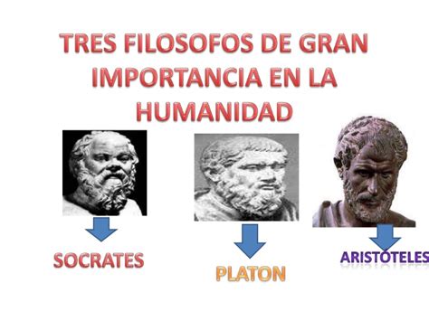 Tres filosofos de gran importancia en la humanidad