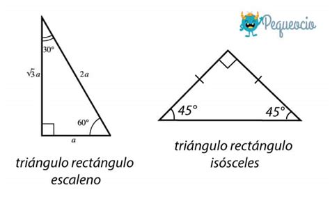 Triángulo rectángulo: características y fórmulas   Pequeocio