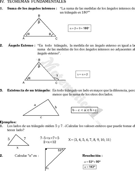 TRIANGULOS EJERCICIOS DE GEOMETRIA DE SEXTO DE PRIMARIA