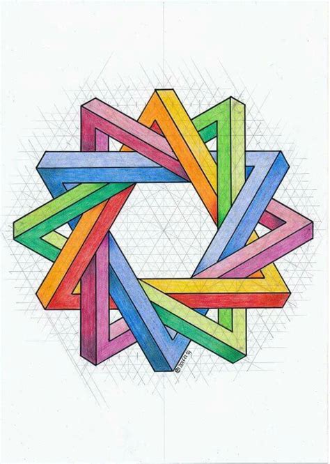 Triángulos imposibles | Ilusiones ópticas | Técnicas de ...
