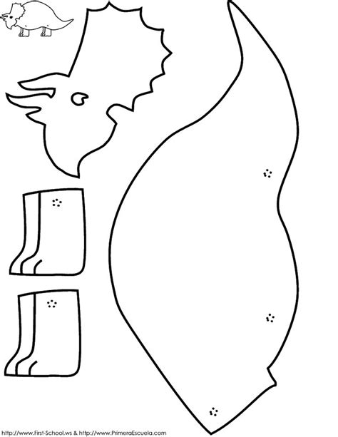 triceratops with moving head and legs template | Plantilla de ...