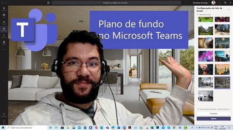 Trocando o plano de fundo em reuniões do Microsoft Teams ...