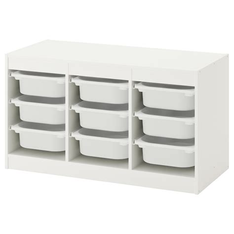 TROFAST Storage combination with boxes White/white 99 x 44 ...