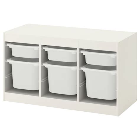 TROFAST Storage combination with boxes   white, white   IKEA
