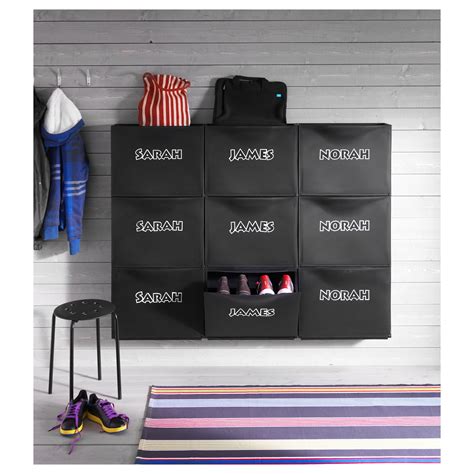 TRONES Zapatero con almacenaje, negro, 52x39 cm   IKEA
