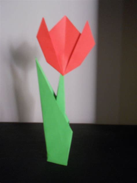 tulipan origami paso a paso | Rosas origami, Manualidades ...