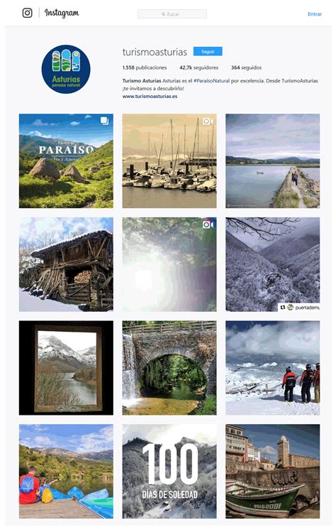 Turismo Asturias perfil Instagram. Promoción de destinos españolas a ...