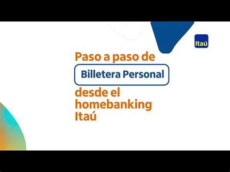 Tutorial: Billetera Personal desde el homebanking Itaú YouTube