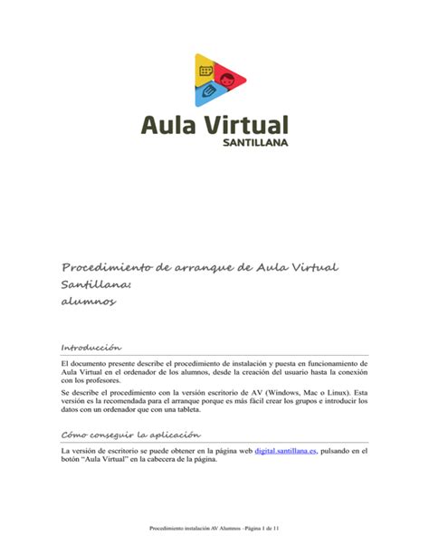 tutorial de instalación aula virtual santillana para alumnos