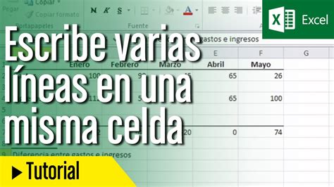 Tutorial Excel en español: Cómo incluir varias líneas en ...