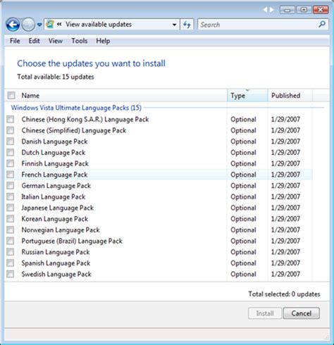 TutorialSW: Descarga paquete de idiomas de Windows 7
