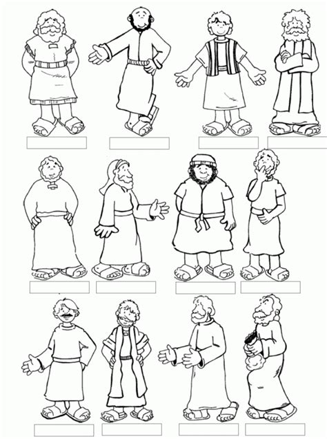 Twelve Disciples Coloring Page   Coloring Home