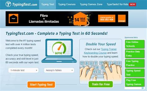 TypingTest: página para comprobar tu velocidad de escritura