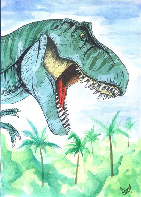 Tyrannosaurus rex by T PEKC | Dinosaurio rex dibujo, Dibujo de ...