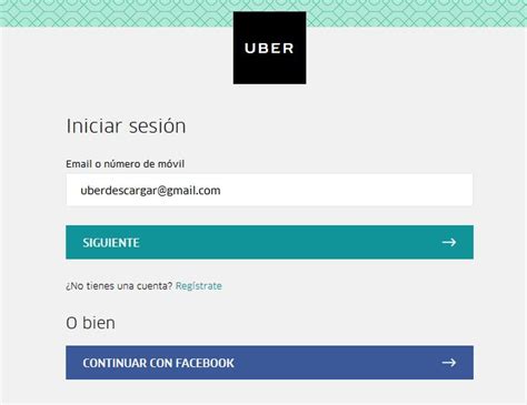 Uber iniciar sesión | Descargar Uber