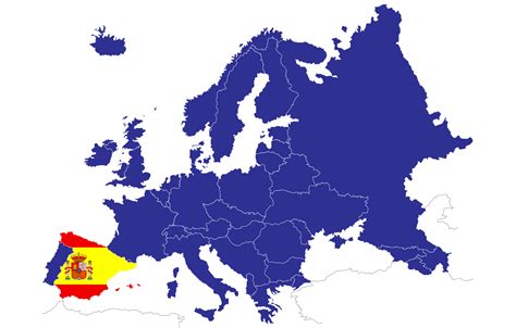 Ubicación de España en el mapa de Europa   Mapa de Europa