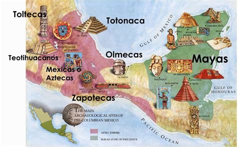 Ubicación de las culturas prehispánicas de Mesoamérica en ...