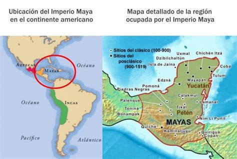 Ubicación geográfica de la Civilización Maya   MundoAntiguo