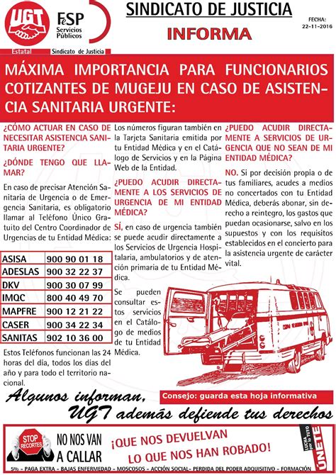 UGT Justicia Castilla León: Asistencia Sanitaria
