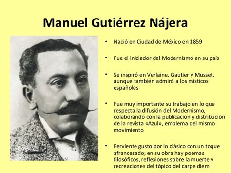 Un 22 de Diciembre nace el poeta Manuel Gutiérrez Najera ...