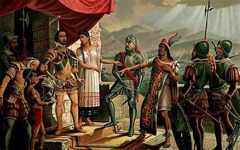 Un 8 de Noviembre Moctezuma recibe a Cortés   Plumas libres