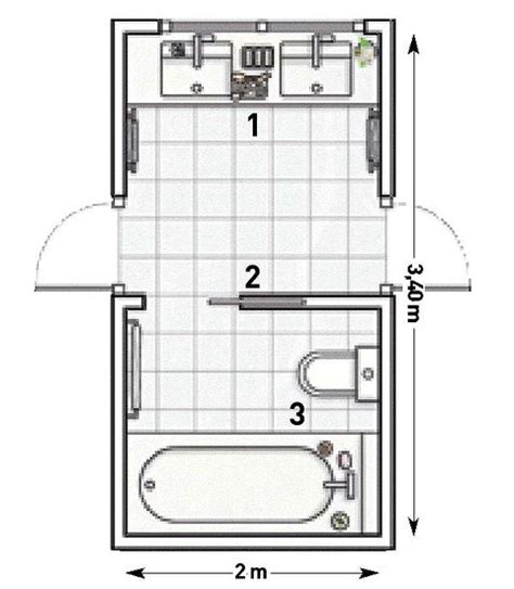 Un cuarto de baño compartido para dos habitaciones