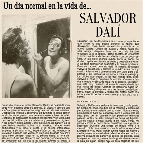 Un día normal en la vida de…Salvador Dalí | lenguaje y ...