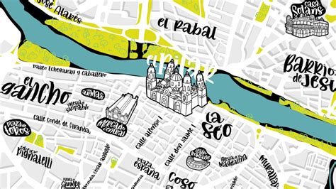 Un mapa digital e interactivo recrea la ciudad de Zaragoza