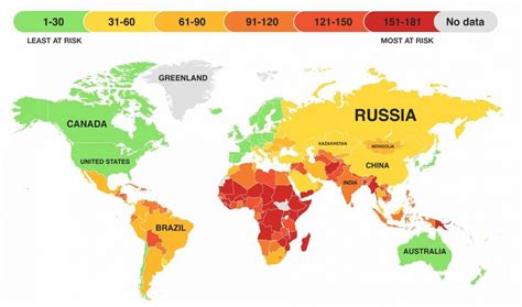 Un mapa que revela los países que tienen más posibilidades ...