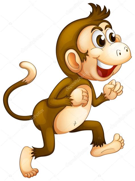 Un mono corriendo — Vector de stock #24929373 — Depositphotos