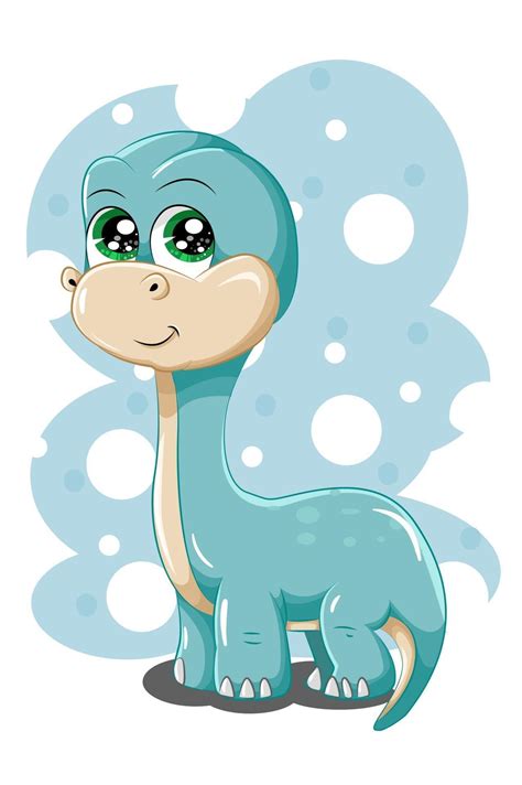 Un pequeño dinosaurio azul bebé lindo y pequeño, diseño de ilustración ...