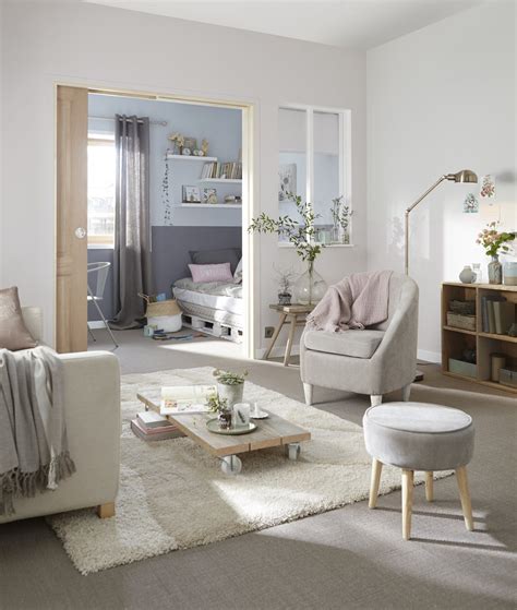 Un salon cosy au style scandinave | Leroy Merlin