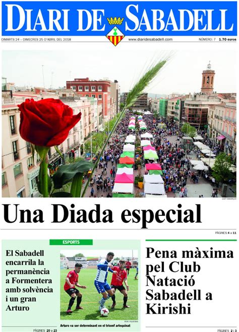 «Una Diada especial», a la portada del Diari de Sabadell ...