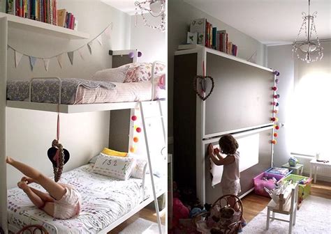 Una habitación infantil pequeña y compartida. | Habitaciones infantiles ...