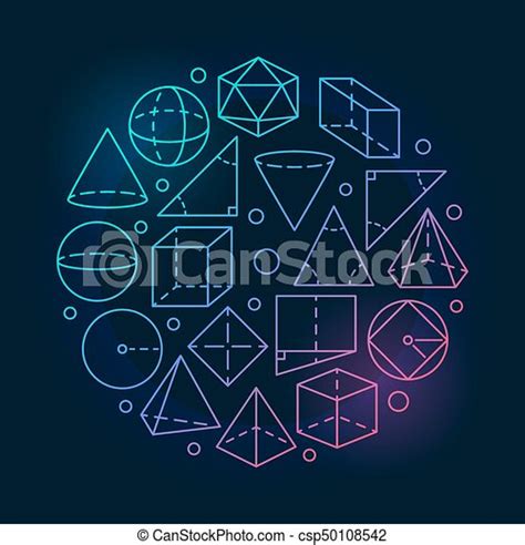 Una ilustración colorida de las matemáticas geometría. el ...